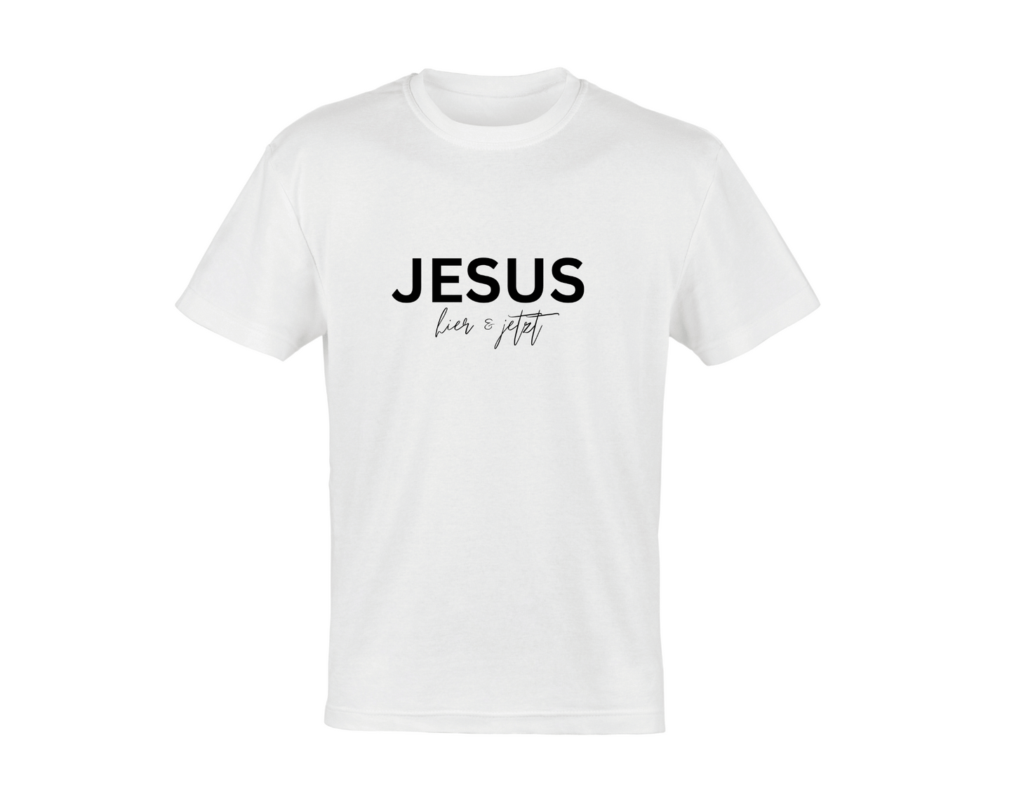 JESUS HIER & JETZT • T-SHIRT • FRONTPRINT