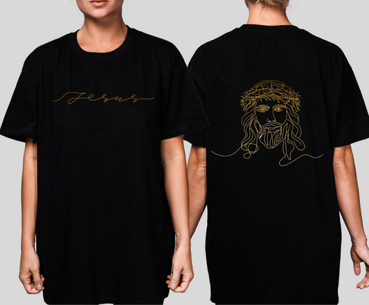 JESUS SHIRT • LINE ART • FRONT & BACKPRINT