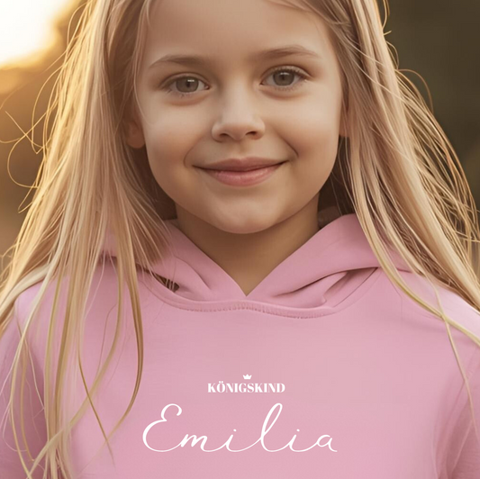 Königskind Hoodie mit Namen  | Personalisierter christlicher Pullover
